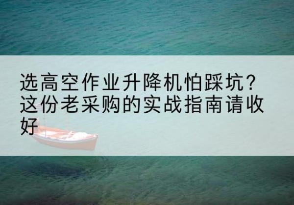 大邑高空作业升降机厂家推荐-选高空作业升降机怕踩坑？这份老采购的实战指南请收好